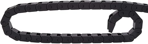 LANTRO JS – Câble de chaîne de frein en nylon renforcé de 10 mm – 101,6 cm – Flexible noir – Pour imprimante 3D et routeur CNC