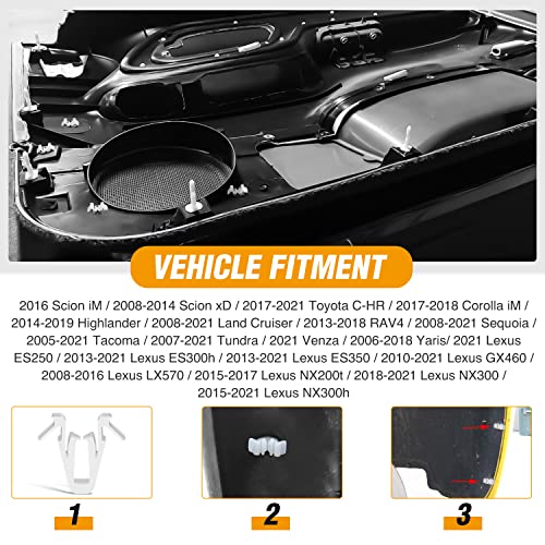 Image of GOOACC 50pcs Door Garnish Moulding Clip for Toyota Lexus 67771-58010 Tundra Tacoma Sequoia RAV4 Land Cruiser Highlander C-HR Yaris Scion xD