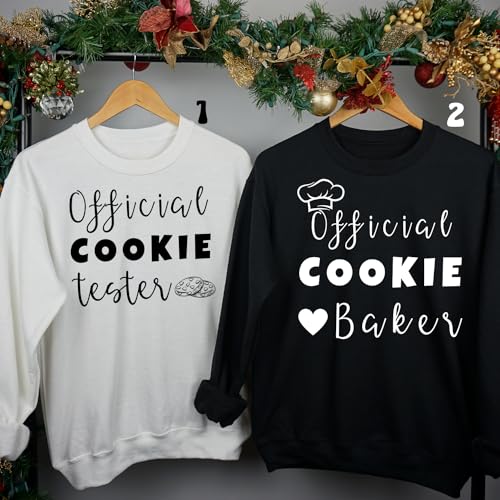 Personalized Handmade Official Cookie Baker Sweatshirt, Official Cookie Tester Sweatshirt, Christmas Couple Sweatshirt Hoodie, Matching Family Sweater Hoodie2