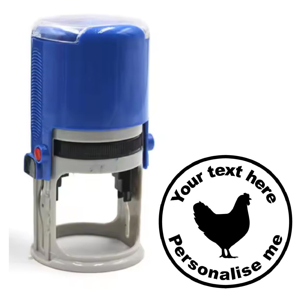 Personalised Stamp Chicken 30 mm Self Inking Stamper for School Teachers, Parents and Nursery