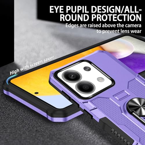 Coque Xiaomi Redmi Note 13 avec anneau de support et protection arrière rigide