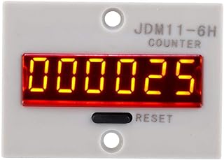 6 Digits Electronic Counter, 0-999999 Counting Range LED Digital Display Counter Relay No Voltage Counter (AC/DC110V)