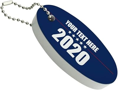 GRAPHICS & MORE Personalized Custom 1 Line 2020 Candidate Floating Keychain Oval Foam Fishing Boat Buoy Key Float
