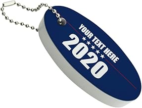 GRAPHICS & MORE Personalized Custom 1 Line 2020 Candidate Floating Keychain Oval Foam Fishing Boat Buoy Key Float