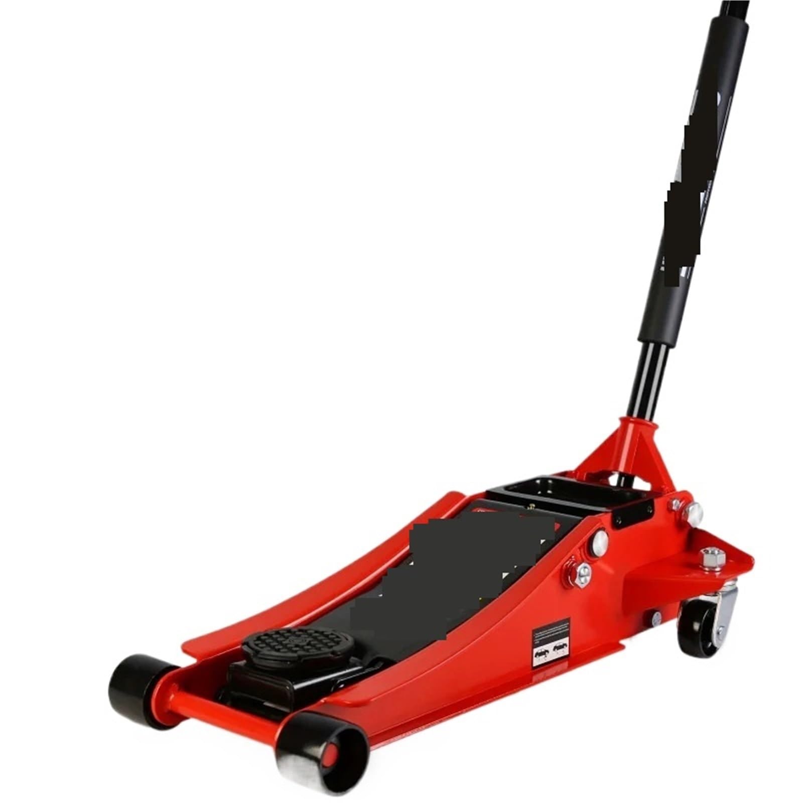 Hydraulic Jack, Heavy-Duty 3 Ton (6600 Lbs) Capacity Hydraulic Floor Jack with Dual Piston Quick Lift Pump - Red, High Carbon Steel,
