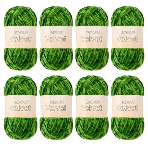 Image of Soft Velvet Chenille Yarn for Crocheting, Super Bulky Yarn for Blankets