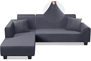 Sofa Slipcover Sectional for 2pcs L-Shape Couch Covers