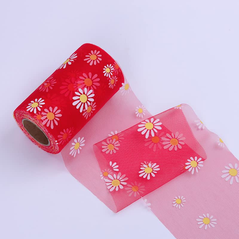 3 Rotoli Di Nastro In Tulle A Forma Di Margherita – 6 Cm X 5 Iarde, In Organza, Per Decorazioni, Confezioni Regalo E Fai Da Te