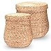 Decorasian Wäschekorb geflochten mit Deckel - groß und rund – großer Korb aus Wasserhyazinthe mit Henkel – Wäschesammler Rattan mit Griff - Aufbewahrung - Set 58cm + 46cm MI 4 günstig Kaufen-Decorasian Wäschekorb geflochten mit Deckel - groß und rund – großer Korb aus Wasserhyazinthe mit Henkel – Wäschesammler Rattan mit Griff - Aufbewahrung - Set 58cm + 46cm