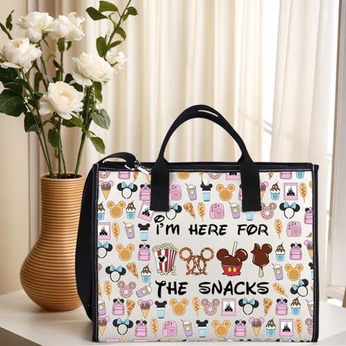 Magical Inspired Gift Family Vacation Trip Gift I'm Here For The Snacks Mouse Snack Goals Travel Tote Bag4