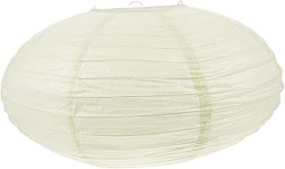 SHINEOFI sombra de linterna de papel sombra de lámpara de linterna de papel color retro pantalla grande hogar Blanco linternas de fiesta decoraciones de linterna para fiesta planchar Beige