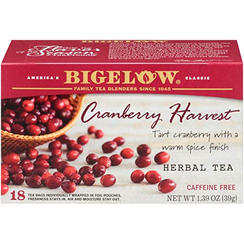 Bigelow Cranberry Harvest Herbal Tea, Caffeine Free, 18 Count (Pack Of 6), 108 Total Tea Bags #TOP1