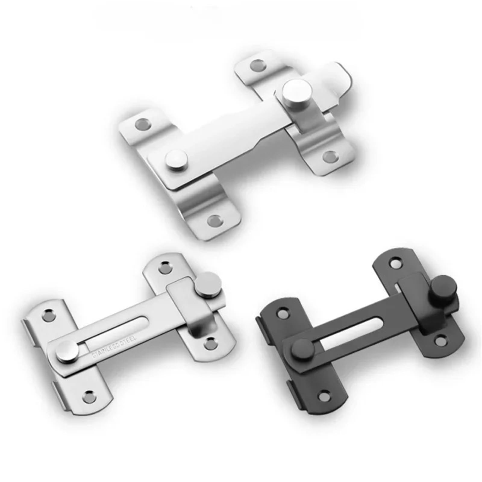 Sxolcoufoh E Door Bolt Sliding Lock Buckl Drilling Installation Interior Latch Hardwar Accessories 1Pcs(E)