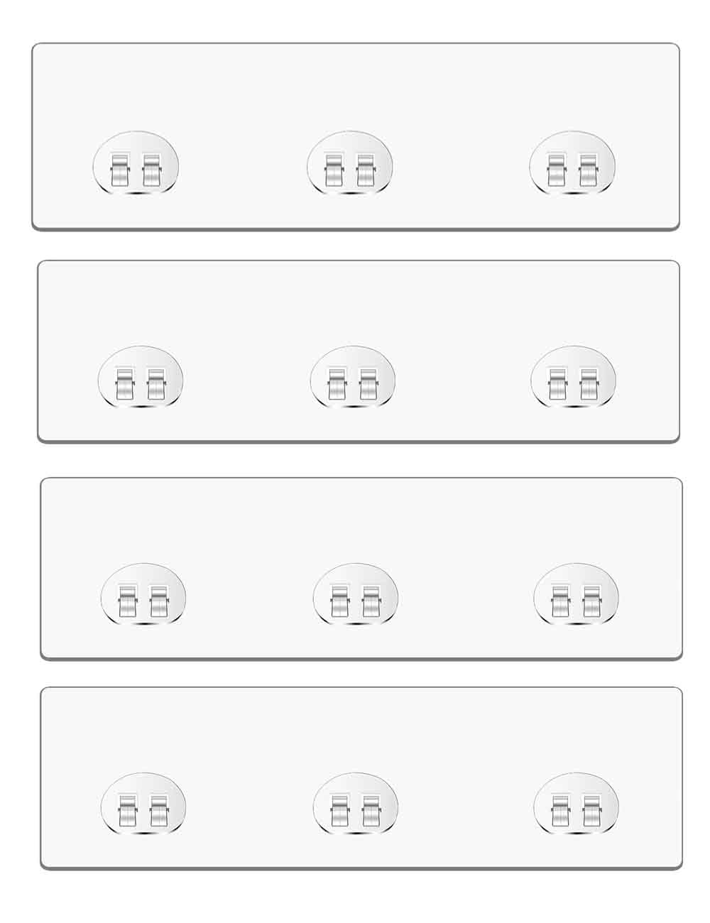 4 pack Shower Caddy Adhesive Replacement Shower Shelf Adhesive Strips No Drilling Shower Hooks Stickers Shower Organizer Adhesive