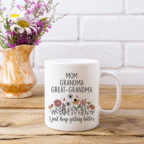 Taza Promoted To Great Grandma 11oz Cerámica miniatura 6