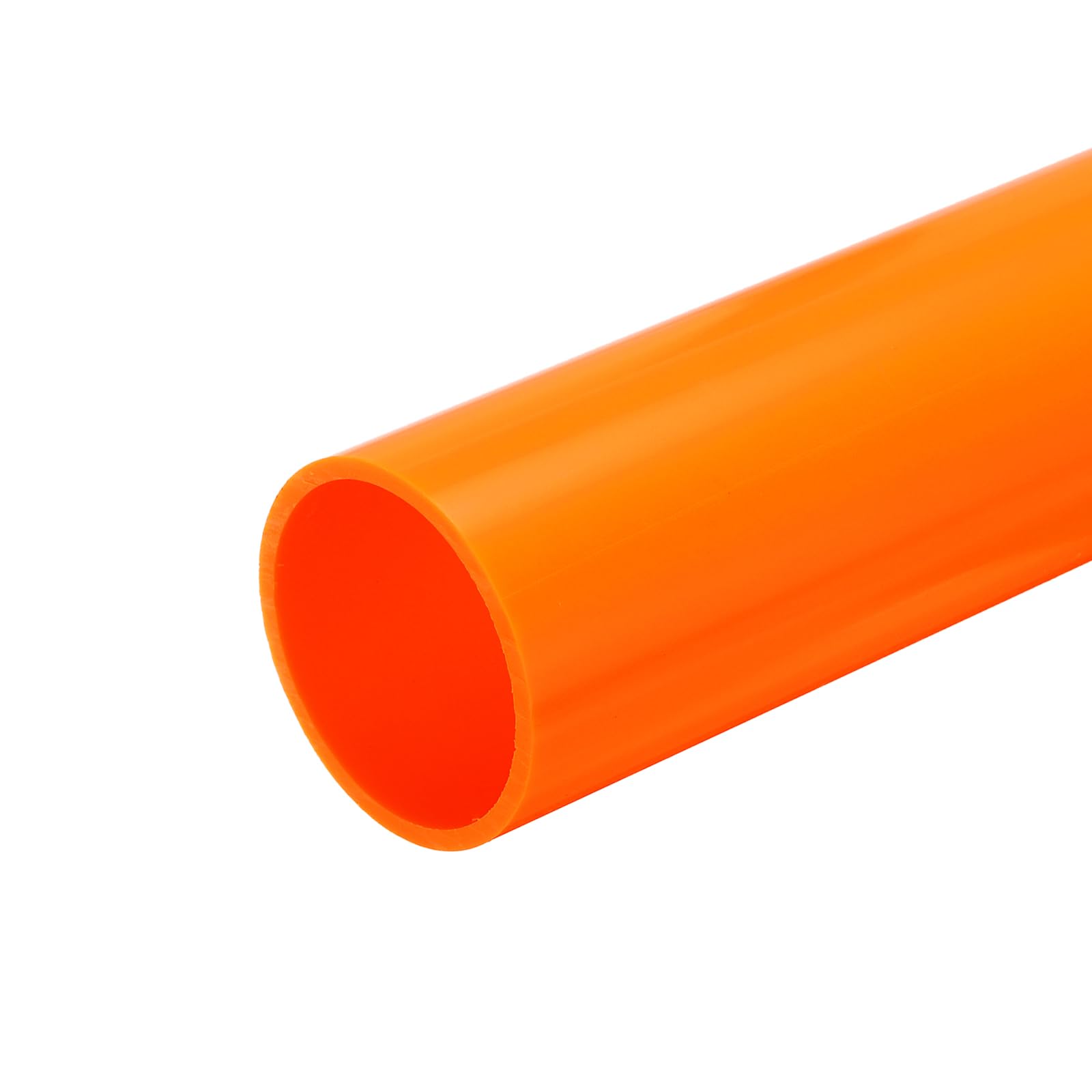 QUARKZMAN Tubo Rigido Rotondo in PVC da 2 Pollici 45,2mm ID 50mm OD 500mm Arancione Ad Alta Resistenza per Tubo Acqua, Artigianato, Decorazione, Guaina per Cavi