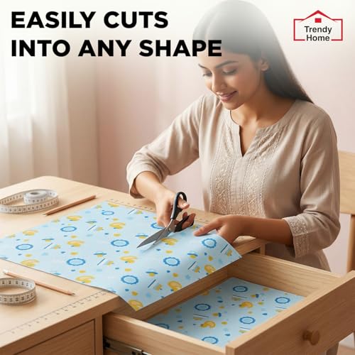 Image of Trendy Home Anti-Slip Mat 45 cm x 5 m for Drawers, Fridge & Shelf Liners | Printed Design, Non-Slip, Food Grade EVA, Washable Kitchen Mat, Ducky Treats