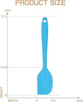 Silicone Spatula, 11 inch Large Rubber Spatulas Heat Resistant Non-Stick Flexible Kitchen Spatulas with Stainless Steel Core Scraper for Cooking, Baking, Mixing Tool (4-Piece)