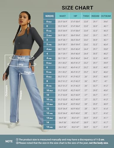 Image of FUNUCA Straight Leg Jeans for Women,High Waisted Wide Leg Loose Microelastic Boyfriend Denim Pants