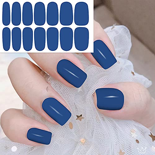 Wokoto 20 Sheets Solid Color Nail Polish Strips With Nail File Self-Adhesive Press On Nail Polish Stickers Nail Strips Full Nail Wraps For Women Nails Art #TOP6