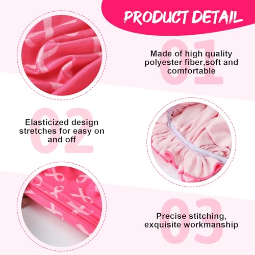 Image of Halfchet 4 Pcs Chemo Headwear for Women Pre Tied Cancer Caps Head Scarf Turbans for Women Patients Gifts