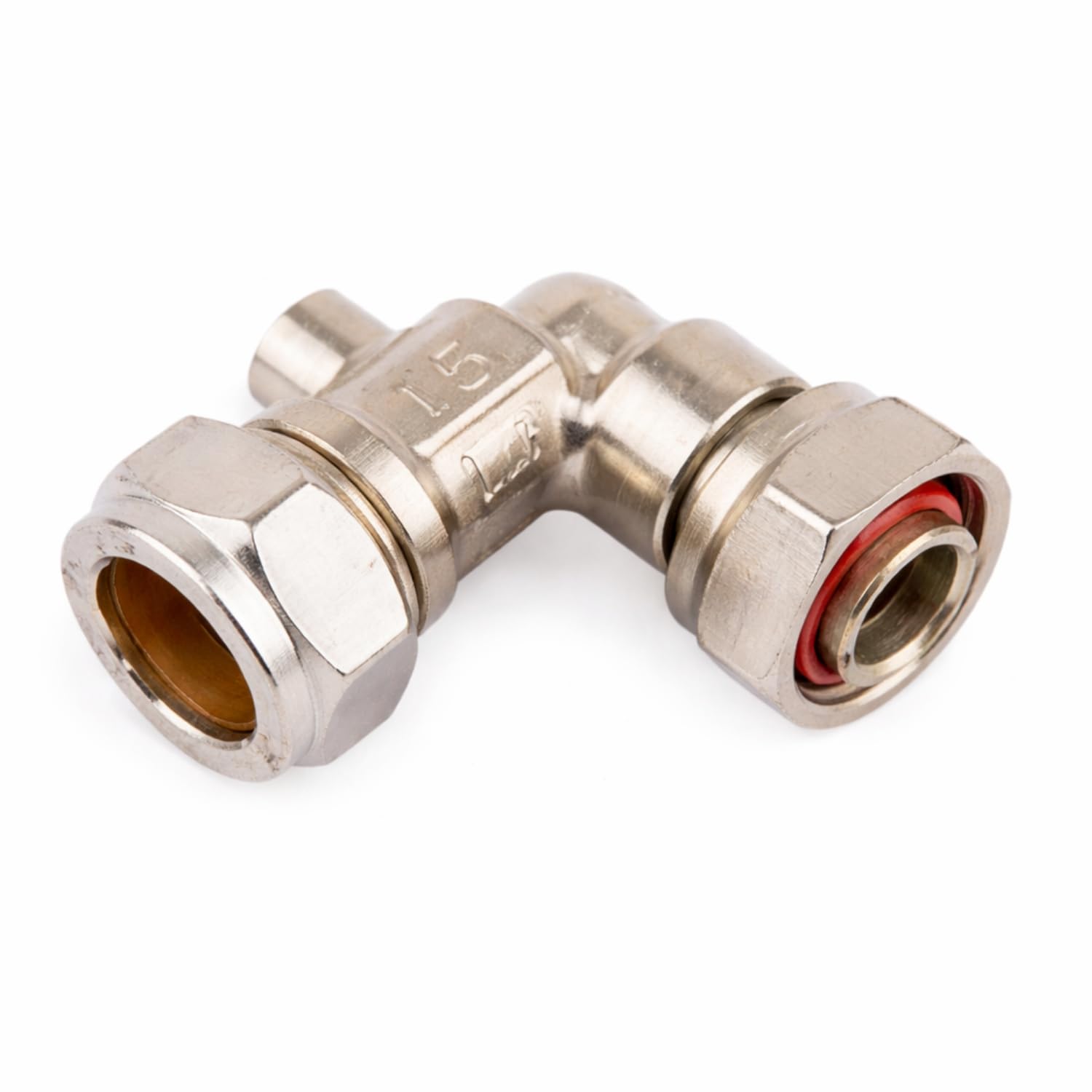 15mm x 1/2 Inch Chrome Angle Service Valve with Isolation for Taps Appliances and Water Supply Control