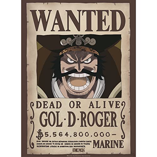 ABYSTYLE Póster One Piece Wanted Gol D, Roger 38x52cm