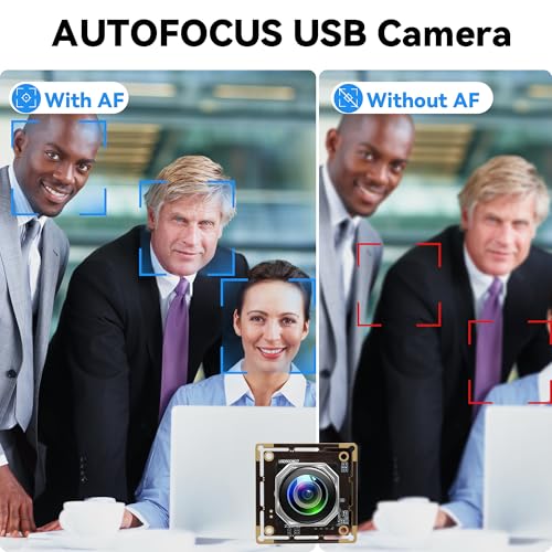 Image of USB Camera Module 5Megapixels 1944P 30fps Color Camera Module with 185Degree Autofocus Fisheye Lens Lightburn Webcam for Linux Mac OS Raspberry pi Widely Used in Industrial Security Monitoring