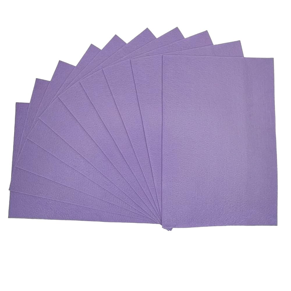 Felt Sheets 100% Polyester A4 23cm x 29.7cm Craft 200gsm (Sold as Pack of 2) (Lavender)