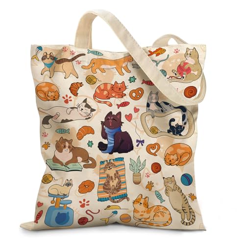 Ialtsidws Minimalist Cat Tote Bag for Women - Aesthetic...