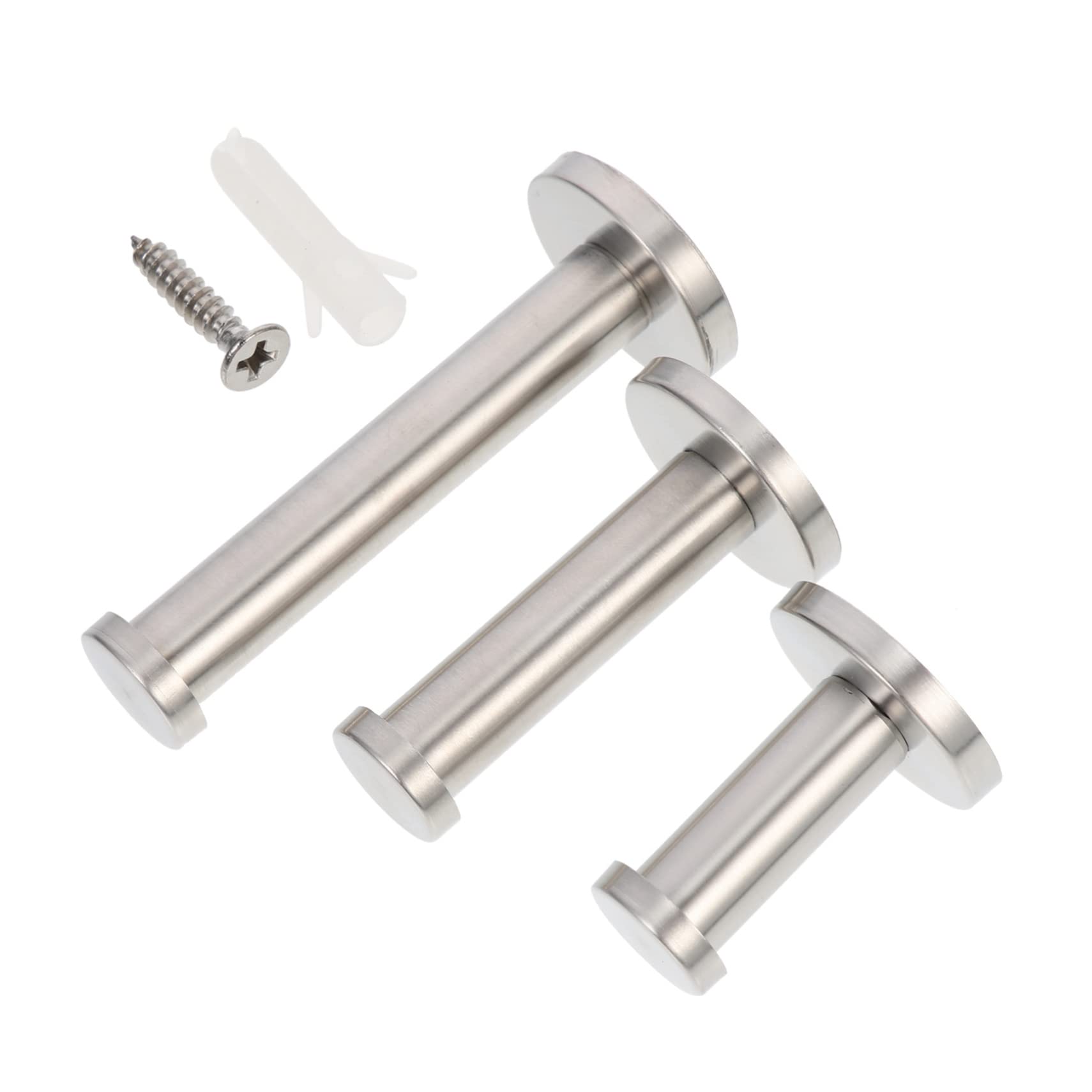 CHILDWEET 3pcs Stainless Steel Wall-Mount Coat Hooks Heavy-Duty Hanging Hat Rack with Stylish Modern Design for Bathroom and Hallway