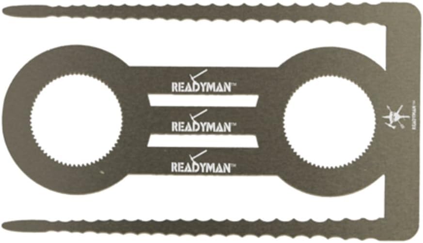 READYMAN The Original Campfire Skewer Survival Card | Great for Survival, Camping, Off Roading, Boating, EDC Gear | Perfect Prepper Present | Fishing, Hunting, Hotdog Stick, Camp Cooking