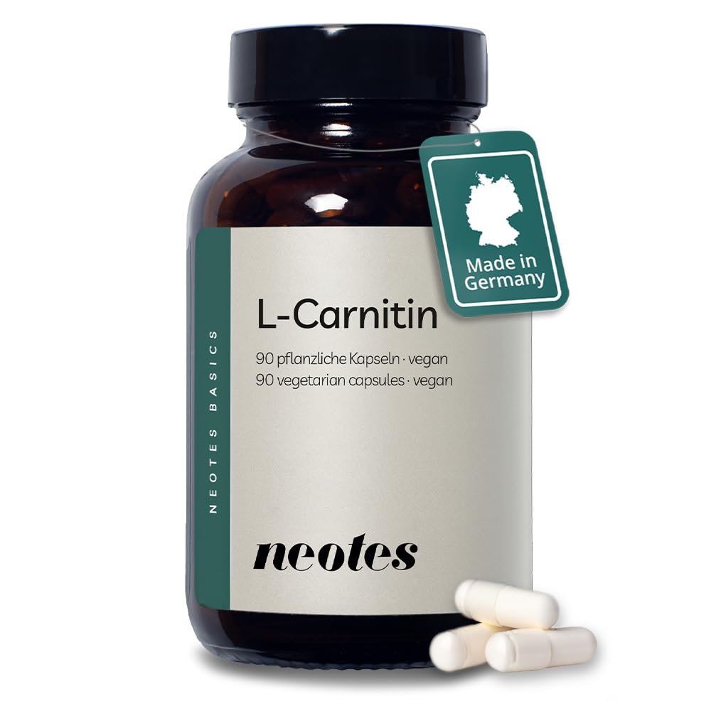 L-Carnitin Kapseln – 1000 mg L-Carnitin Tartrat pro Tagesdosis - Hochdosiert 180 Kapseln für 90 Tage – Vegan & Ohne Zusätze