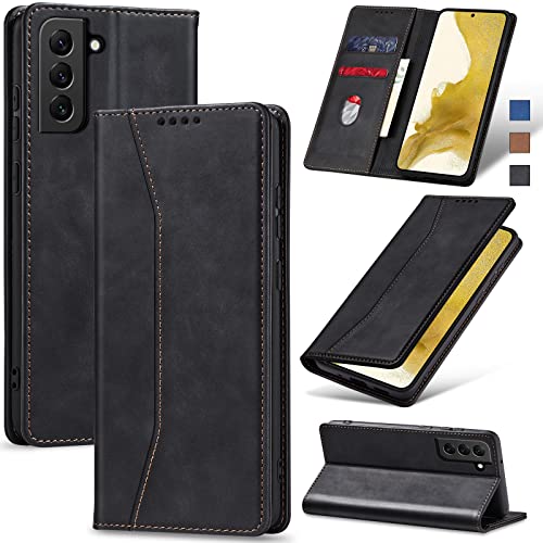 Image of Jasonyu Flip Wallet Case for Samsung Galaxy S22 Plus /S22+,Black