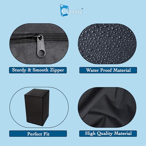 Image of Classic Top Load Washing Machine Cover Suitable For Whirlpool 360 / Stain Wash Back Panel 6 Kg, 6.5 Kg, 7 Kg, 7.5 Kg, Waterproof & Dustproof (58cmsX58cmsX97cms, Black)