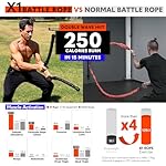 X1 Ropeless Battle Rope Weighted for Home Gym, HIIT Workouts, Low-Impact Cardio Training - Image 3