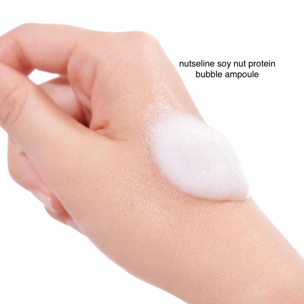 nutseline Korean Skin Care - Soy Nut Protein Bubble Ampoule Serum for Face 90ml with Micro Bubble Texture, Fast Absorbing Glow Care, Lightweight Serum Ampoule Layerable