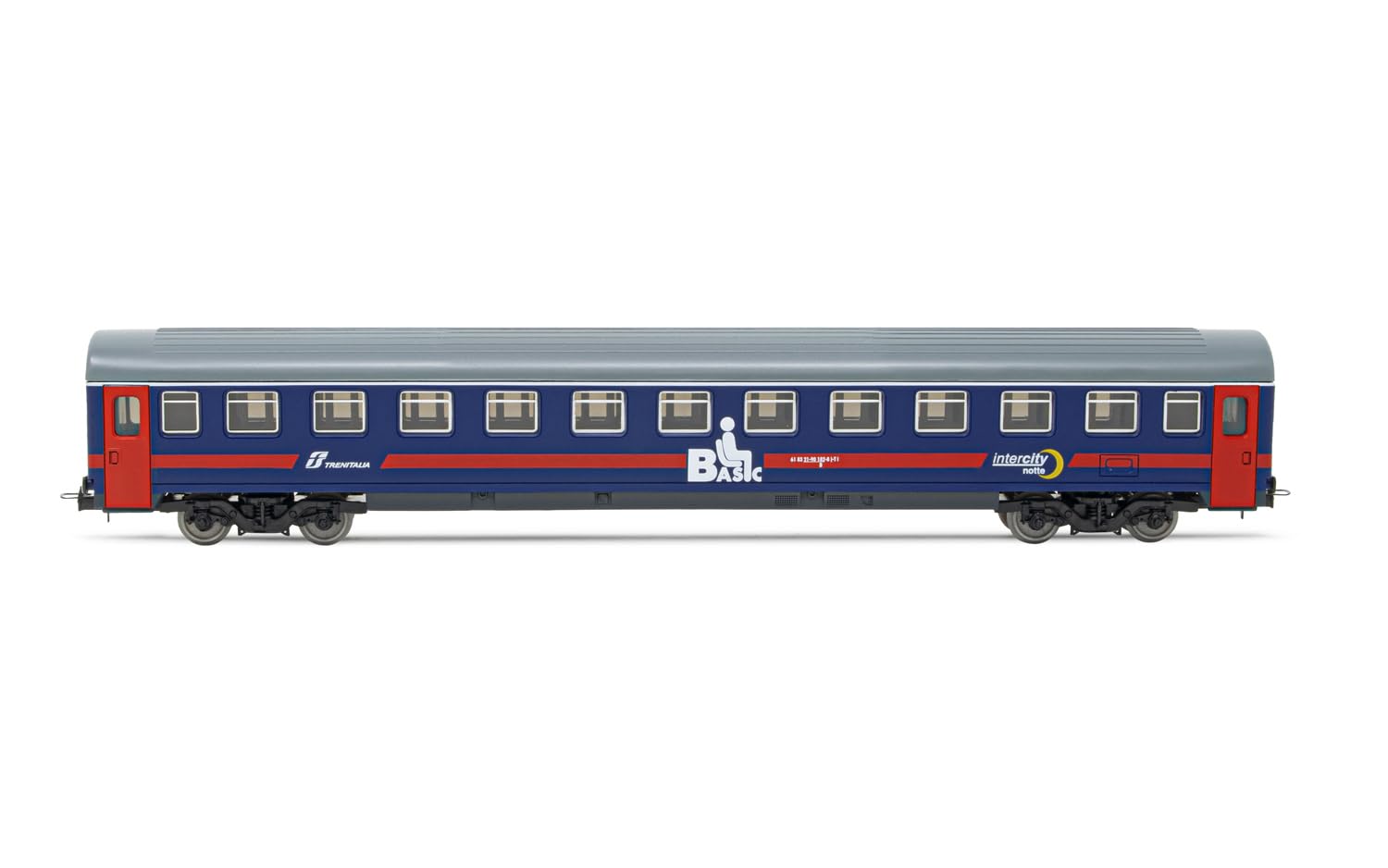 Lima HL4051 FS UIC-Z1 2nd class Intercity Notte Basic livery blue with model RailwayRolling Stock - Coaches