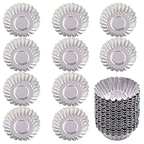 Begchy Emporte-pièce pour tartelettes 30 pièces Moules à aux œufs pour pudding, cupcakes, gâteaux,