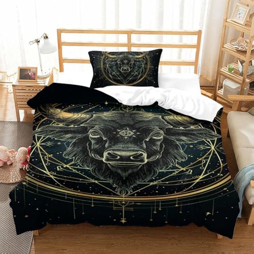Housse de couette Taureau ensemble de literie 3D microfibre douce set de lit single - 2