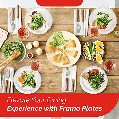 Framo 6 Inch Disposable Clear Plastic Plates In Bulk For Party And Dinner,And For Any Occasion, Microwaveable, Bbq, Travel, And Events (6-Inch 180-Pack) #TOP4