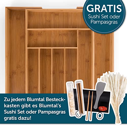 Besteckeinsatz Blumtal Besteckkasten Schublade aus Bambus