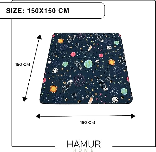 Tapis de jeu pliable pour chambre bébé et salle de jeux motif espace - 5
