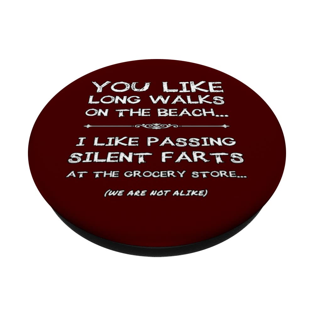 Funny Dad Humor Jokes Hilarious Silent Farts Joke Dark Fart PopSockets Swappable PopGrip, Black - Image 2