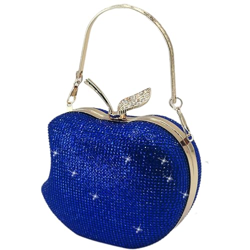 Image of pearl&she Sparkly Apple Rhinestone Handbags Diamond Women Evening Bags Bling Minaudiere Clutch Crystal Purses For Party.