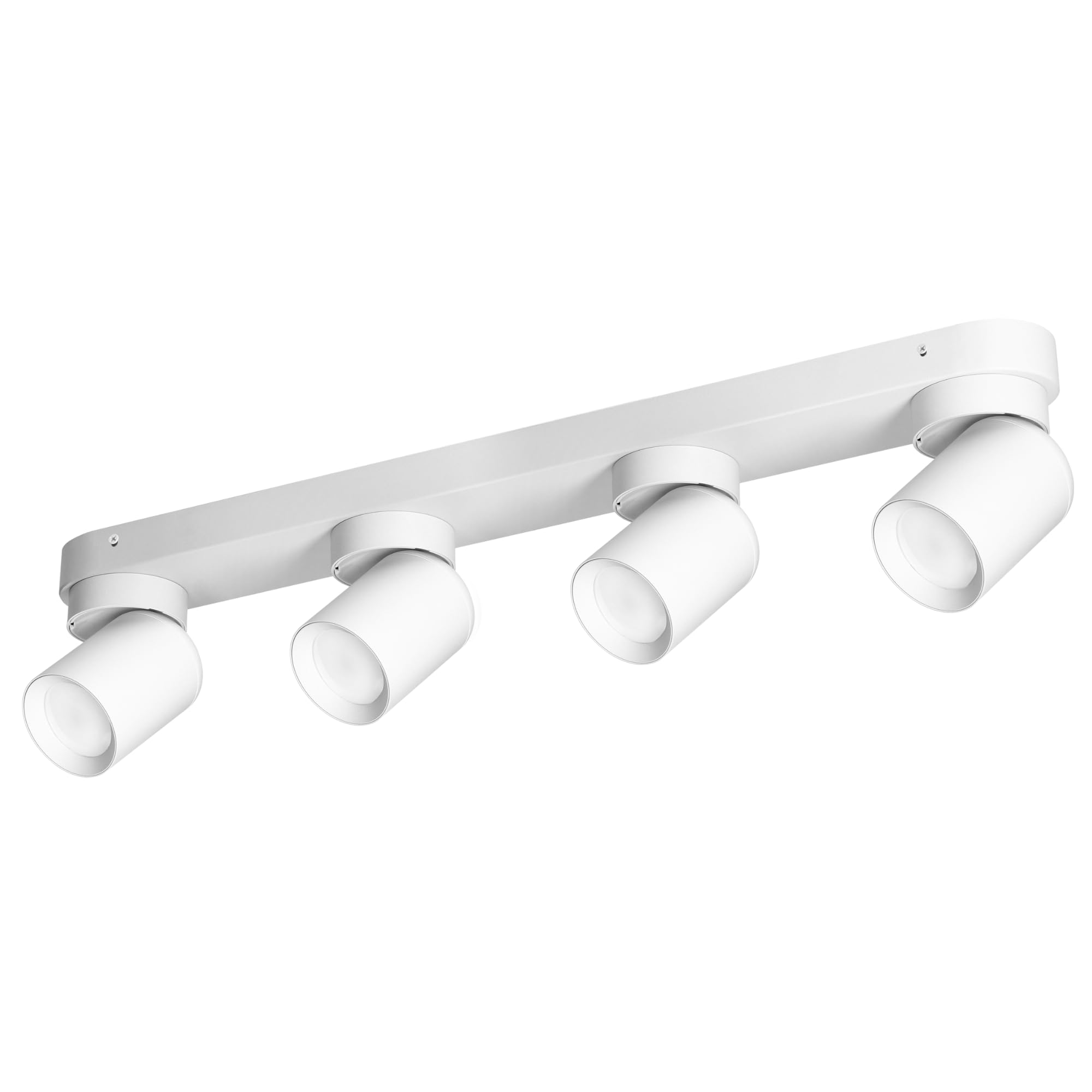 Luminaire Plafonnier avec Source Lumineuse GU10 Remplaçable max. 12 W (Ampoule Non Incluse) Lampe Plafond avec Spot Plafonnier éclairage de Plafond (Blanc, 4 sources lumineuses)
