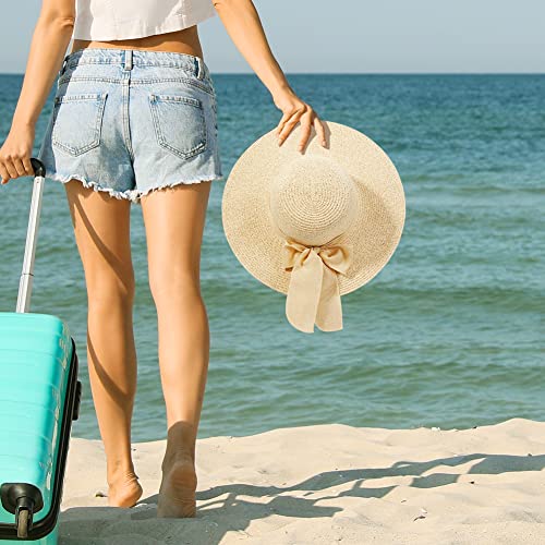 Womens Beach Straw Sun Hat: Large Ladies Foldable & Packable Floppy Hats With Wide Brim-Upf 50 Uv Protection Summer Sunhat (Mixed Khaki) #TOP6