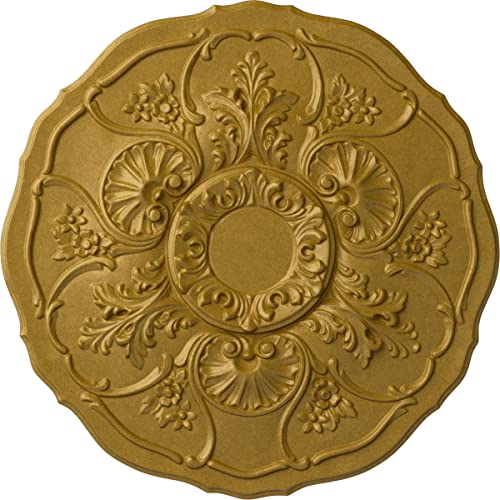 Image of Ekena Millwork CM22CNPGS 22-1 /2 x 1-1 /2 Cornelia Ceiling Medallion, Pharaohs Gold