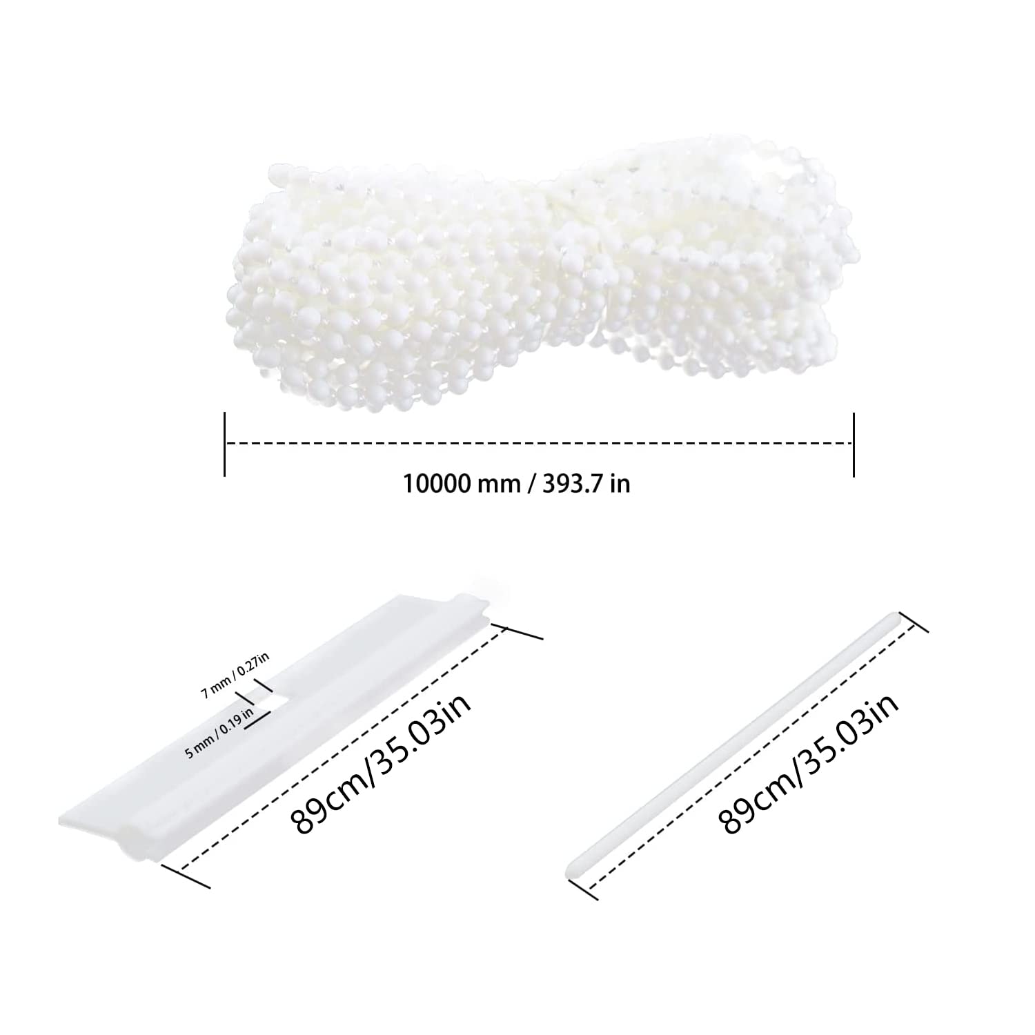 24 Top Hanger Per Tende Verticali - Accessori Di Ricambio Per Lamelle 89mm, Con Catena A Rulli - Foto 3