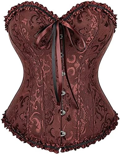 SZIVYSHI Corset Tops for Women, Bustier Shapewear Lingerie, Lace ...